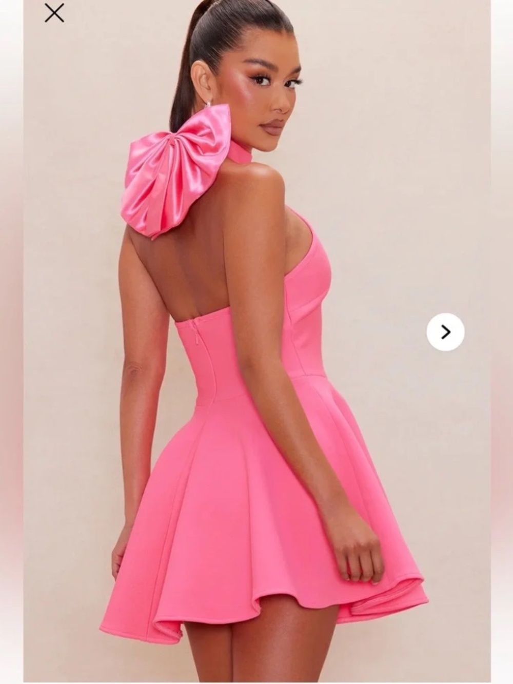 Fashion Nova NovaLuxe Brynn Bow Bandage Mini Dress